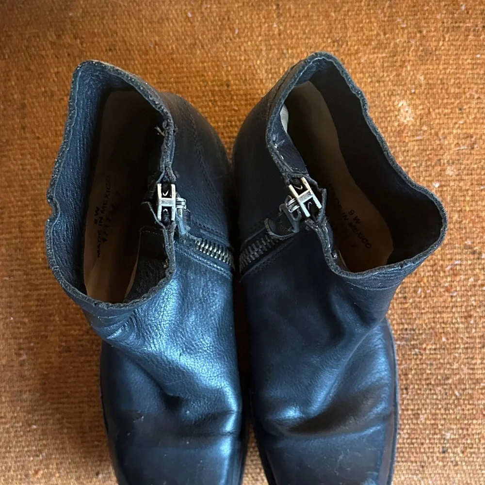 John Fluevog Black Leather Combat Boots - Picture 7 of 9